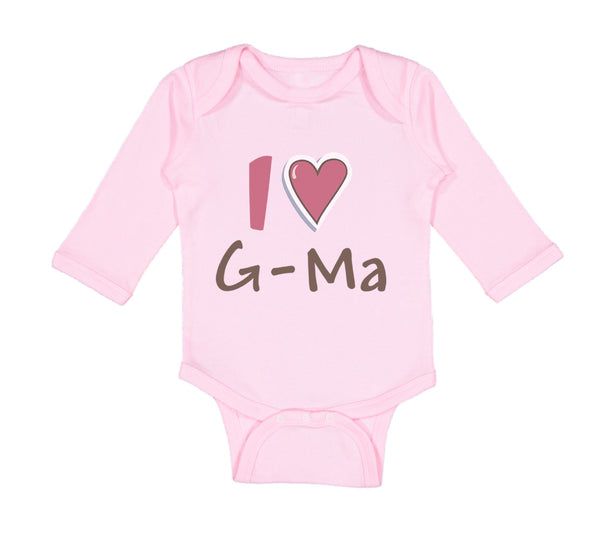 Long Sleeve Bodysuit Baby I Love Grandma Grandmother Grandma Boy & Girl Clothes