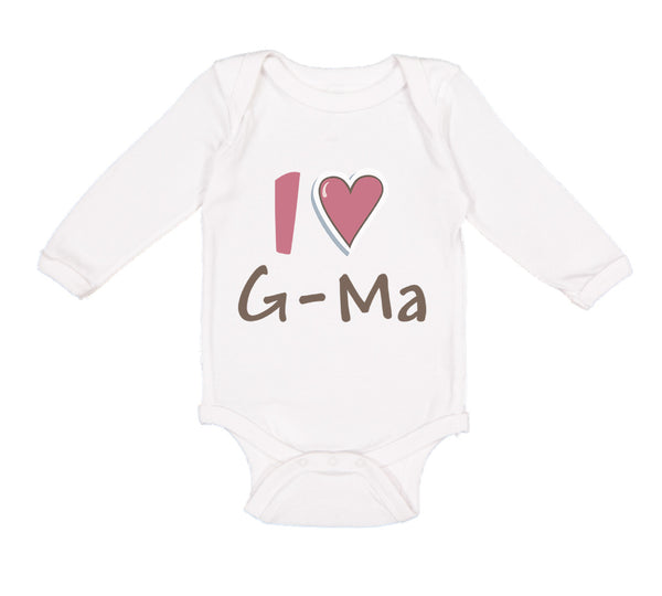 Long Sleeve Bodysuit Baby I Love Grandma Grandmother Grandma Boy & Girl Clothes