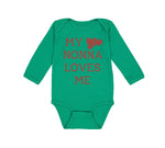 Long Sleeve Bodysuit Baby My Nonna Loves Me Grandmother Grandma Cotton