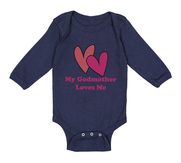 Long Sleeve Bodysuit Baby My Godmother Loves Me Funny Boy & Girl Clothes Cotton