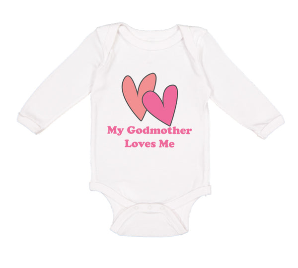 Long Sleeve Bodysuit Baby My Godmother Loves Me Funny Boy & Girl Clothes Cotton