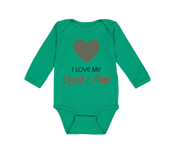 Long Sleeve Bodysuit Baby I Love My Great Aunt Boy & Girl Clothes Cotton