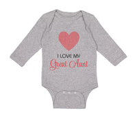 Long Sleeve Bodysuit Baby I Love My Great Aunt Boy & Girl Clothes Cotton