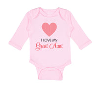 Long Sleeve Bodysuit Baby I Love My Great Aunt Boy & Girl Clothes Cotton