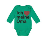 Long Sleeve Bodysuit Baby Ich Meine Oma I Love My Grandma Grandmother Grandma