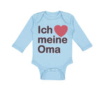 Long Sleeve Bodysuit Baby Ich Meine Oma I Love My Grandma Grandmother Grandma