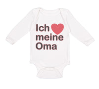 Long Sleeve Bodysuit Baby Ich Meine Oma I Love My Grandma Grandmother Grandma