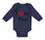 Long Sleeve Bodysuit Baby I Love My Heart Papa Dad Father's Day Cotton