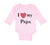 Long Sleeve Bodysuit Baby I Love My Heart Papa Dad Father's Day Cotton