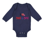 Long Sleeve Bodysuit Baby I Love Heart Oma Opa Grandparents Boy & Girl Clothes