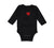 Long Sleeve Bodysuit Baby I Love Heart My Papi Valentines Love Cotton