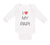 Long Sleeve Bodysuit Baby I Love Heart My Papi Valentines Love Cotton