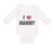 Long Sleeve Bodysuit Baby I Love Heart Mammy Mom Mothers Day Boy & Girl Clothes