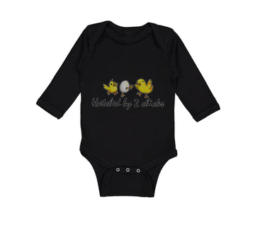 Long Sleeve Bodysuit Baby Hatched by 2 Chicks Gay Lgbtq Style A Cotton