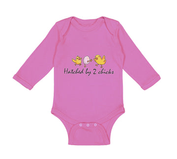 Long Sleeve Bodysuit Baby Hatched by 2 Chicks Gay Lgbtq Style A Cotton