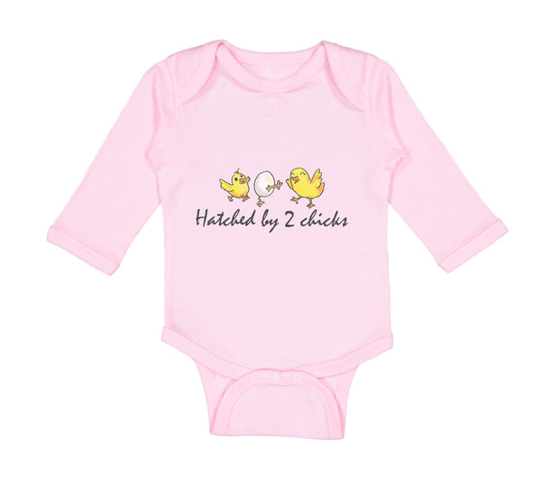 Long Sleeve Bodysuit Baby Hatched by 2 Chicks Gay Lgbtq Style A Cotton - Cute Rascals