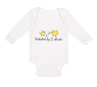 Long Sleeve Bodysuit Baby Hatched by 2 Chicks Gay Lgbtq Style A Cotton - Cute Rascals