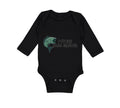 Long Sleeve Bodysuit Baby Future Bass Master Fishing Ocean Sea Life Cotton