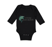 Long Sleeve Bodysuit Baby Future Bass Master Fishing Ocean Sea Life Cotton - Cute Rascals