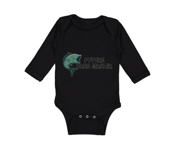 Long Sleeve Bodysuit Baby Future Bass Master Fishing Ocean Sea Life Cotton - Cute Rascals