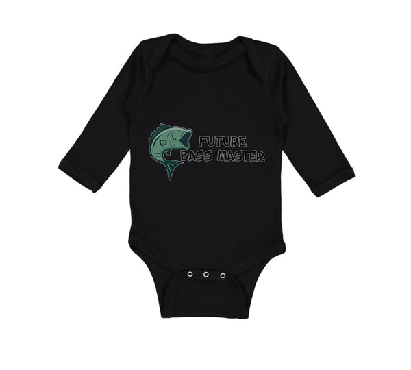 Long Sleeve Bodysuit Baby Future Bass Master Fishing Ocean Sea Life Cotton - Cute Rascals
