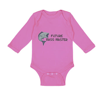 Long Sleeve Bodysuit Baby Future Bass Master Fishing Ocean Sea Life Cotton
