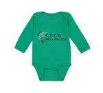 Long Sleeve Bodysuit Baby Future Bass Master Fishing Ocean Sea Life Cotton - Cute Rascals