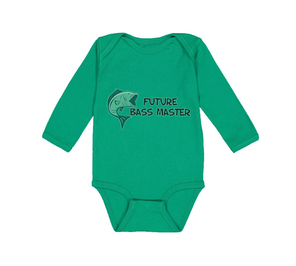 Long Sleeve Bodysuit Baby Future Bass Master Fishing Ocean Sea Life Cotton - Cute Rascals