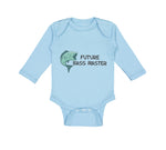 Long Sleeve Bodysuit Baby Future Bass Master Fishing Ocean Sea Life Cotton - Cute Rascals