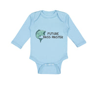 Long Sleeve Bodysuit Baby Future Bass Master Fishing Ocean Sea Life Cotton - Cute Rascals