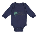 Long Sleeve Bodysuit Baby Future Bass Master Fishing Ocean Sea Life Cotton - Cute Rascals