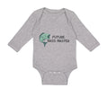 Long Sleeve Bodysuit Baby Future Bass Master Fishing Ocean Sea Life Cotton