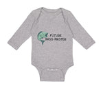 Long Sleeve Bodysuit Baby Future Bass Master Fishing Ocean Sea Life Cotton - Cute Rascals