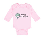 Long Sleeve Bodysuit Baby Future Bass Master Fishing Ocean Sea Life Cotton - Cute Rascals