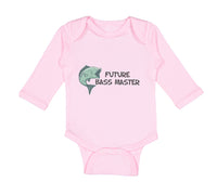 Long Sleeve Bodysuit Baby Future Bass Master Fishing Ocean Sea Life Cotton - Cute Rascals