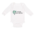 Long Sleeve Bodysuit Baby Future Bass Master Fishing Ocean Sea Life Cotton - Cute Rascals