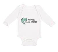 Long Sleeve Bodysuit Baby Future Bass Master Fishing Ocean Sea Life Cotton - Cute Rascals