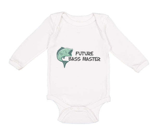 Long Sleeve Bodysuit Baby Future Bass Master Fishing Ocean Sea Life Cotton - Cute Rascals