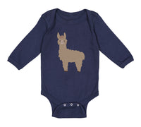 Long Sleeve Bodysuit Baby Image of A Llama Funny Humor Boy & Girl Clothes Cotton