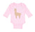 Long Sleeve Bodysuit Baby Image of A Llama Funny Humor Boy & Girl Clothes Cotton