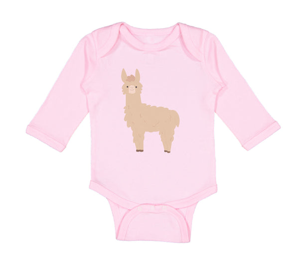 Long Sleeve Bodysuit Baby Image of A Llama Funny Humor Boy & Girl Clothes Cotton