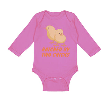 Long Sleeve Bodysuit Baby Hatched by 2 Chicks Gay Lgbtq Style B Cotton