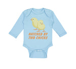 Long Sleeve Bodysuit Baby Hatched by 2 Chicks Gay Lgbtq Style B Cotton - Cute Rascals