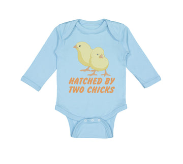 Long Sleeve Bodysuit Baby Hatched by 2 Chicks Gay Lgbtq Style B Cotton