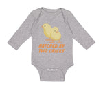 Long Sleeve Bodysuit Baby Hatched by 2 Chicks Gay Lgbtq Style B Cotton - Cute Rascals