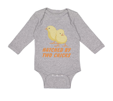 Long Sleeve Bodysuit Baby Hatched by 2 Chicks Gay Lgbtq Style B Cotton