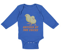 Long Sleeve Bodysuit Baby Hatched by 2 Chicks Gay Lgbtq Style B Cotton - Cute Rascals