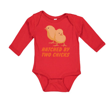 Long Sleeve Bodysuit Baby Hatched by 2 Chicks Gay Lgbtq Style B Cotton