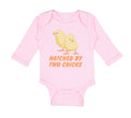 Long Sleeve Bodysuit Baby Hatched by 2 Chicks Gay Lgbtq Style B Cotton