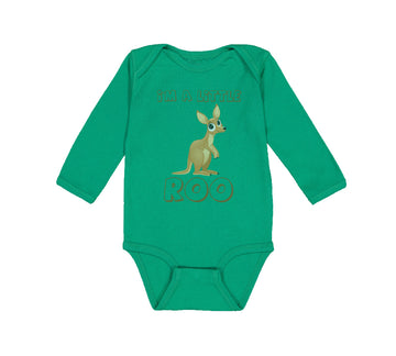 Long Sleeve Bodysuit Baby I'M A Little Roo Safari Boy & Girl Clothes Cotton